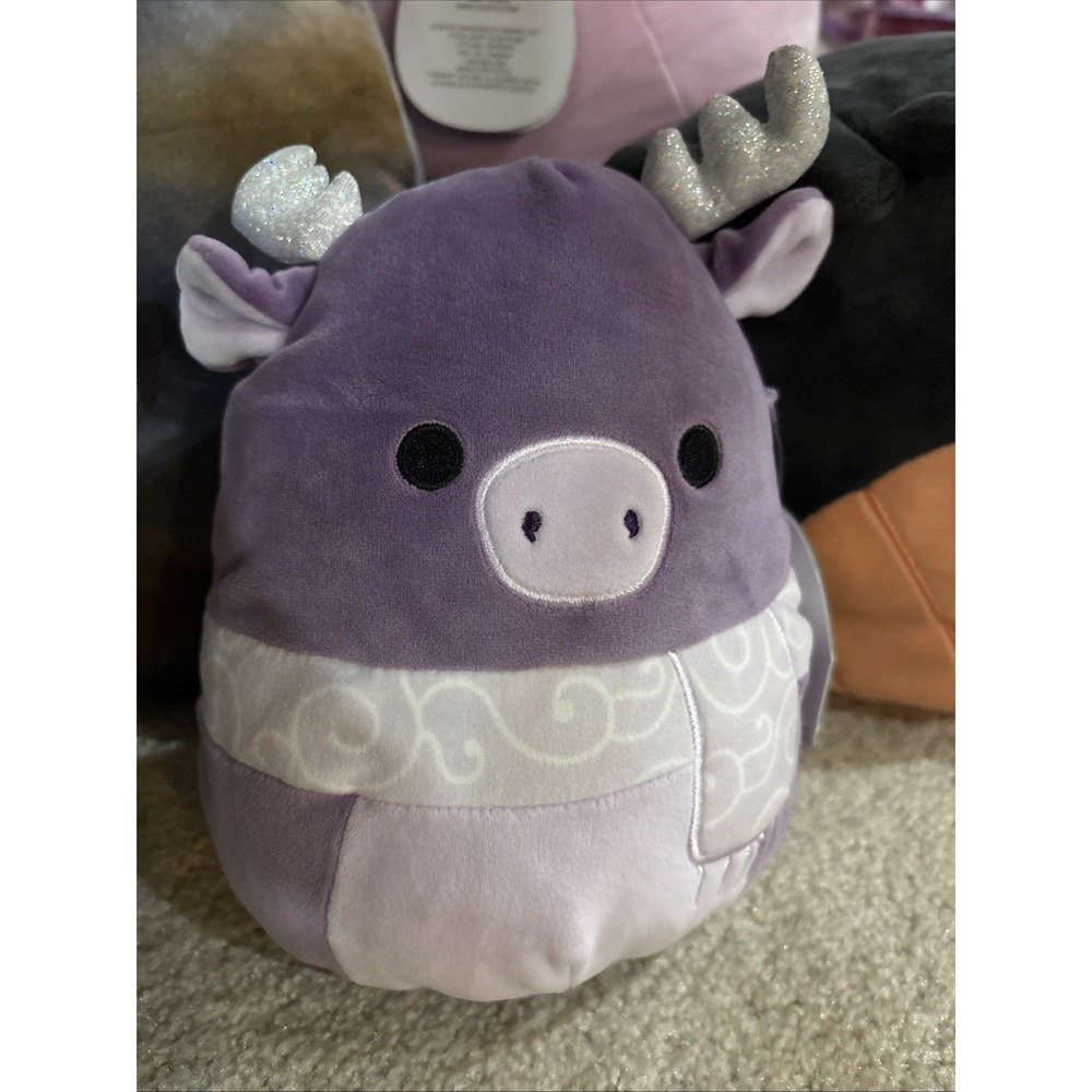 NWT Squishmallow 7.5" MARKINA‎ Moose Violet Purple First to Market Holiday